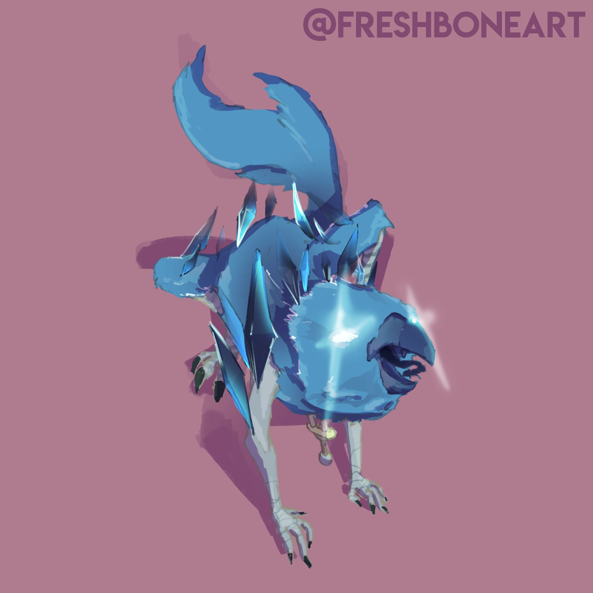 Download Video Game Slay The Spire Dog Blue Digital Art Art