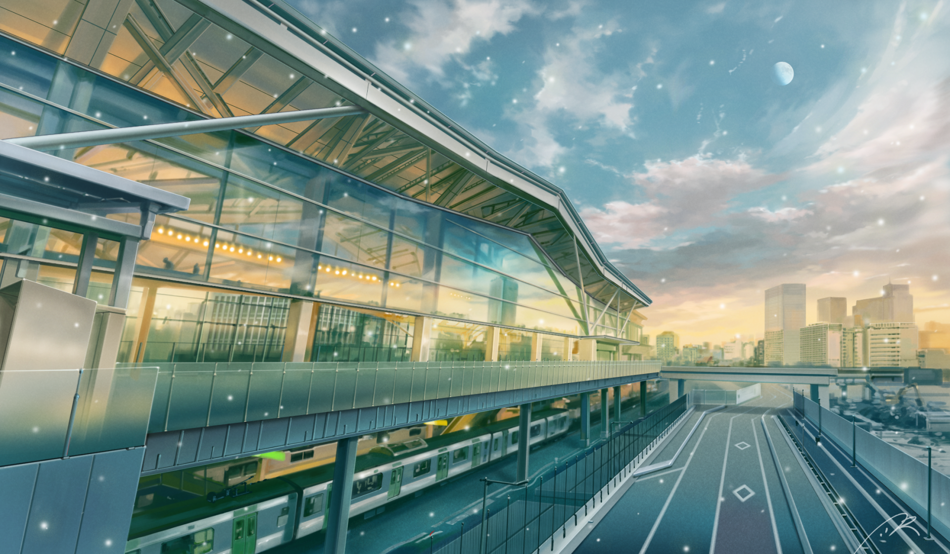 Download Anime Train Station Art