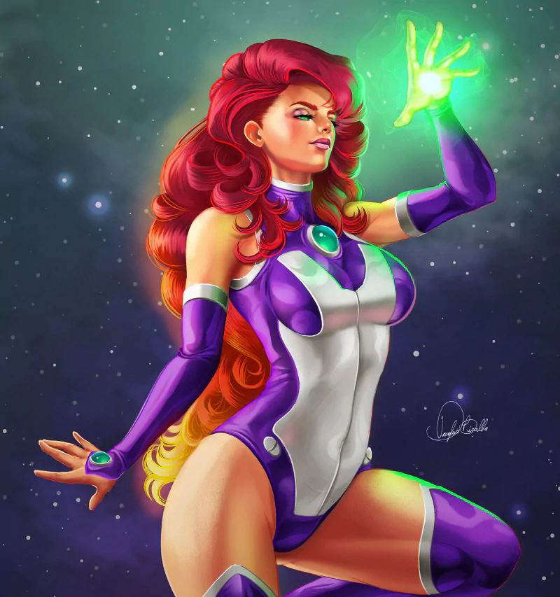 red hair DC Comics Koriand'r Starfire (DC Comics) Comic Image