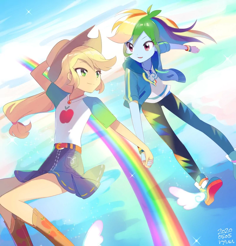 rainbow Applejack (My Little Pony) Rainbow Dash TV Show My Little Pony: Equestria Girls Image