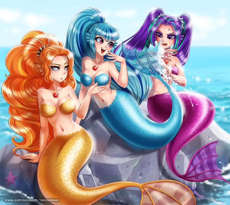 mermaid Sonata Dusk Aria Blaze Adagio Dazzle TV Show My Little Pony: Equestria Girls Image