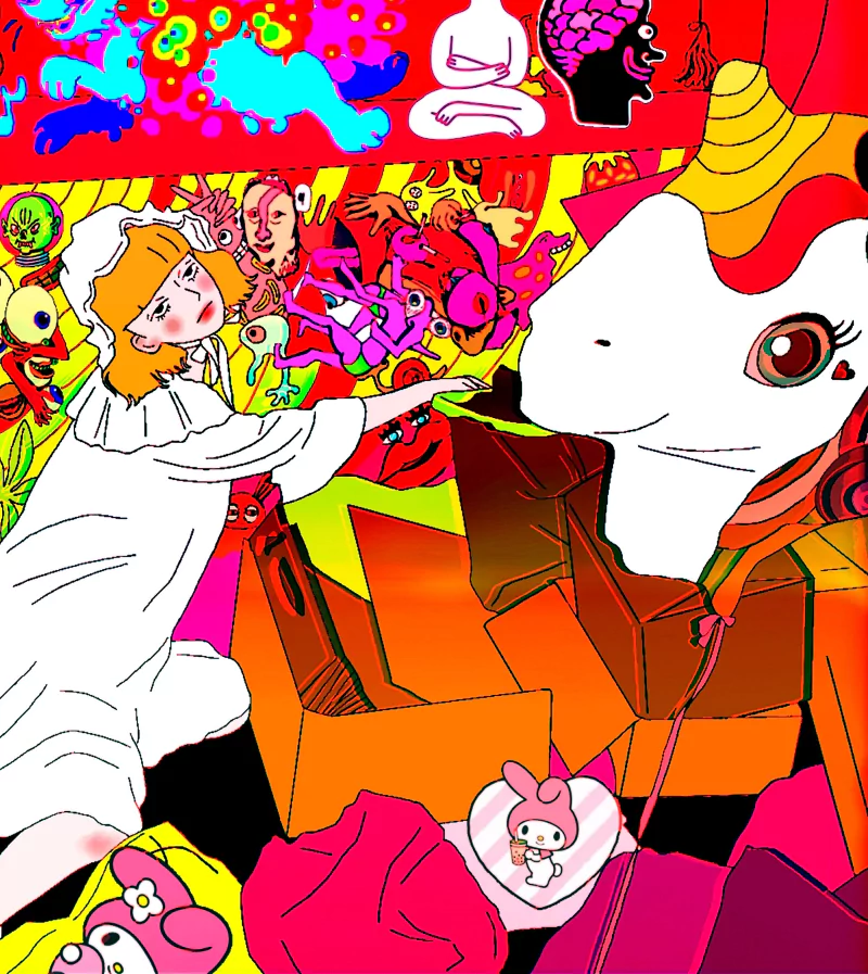 unicorn colorful dream artistic psychedelic Image