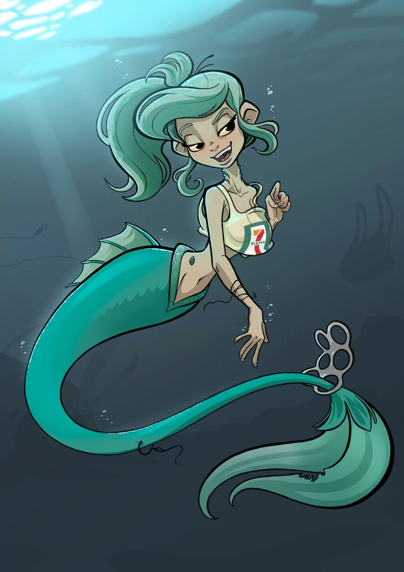 mermaid Tidy (The Little Trashmaid) Comic The Little Trashmaid Image