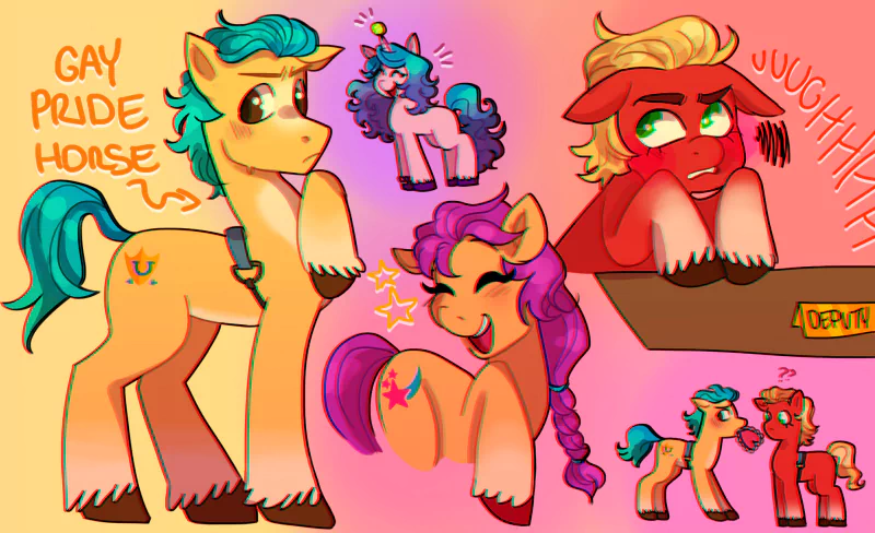 Izzy Moonbow Sunny Starscout Sprout Cloverleaf Hitch Trailblazer movie My Little Pony: A New Generation Image