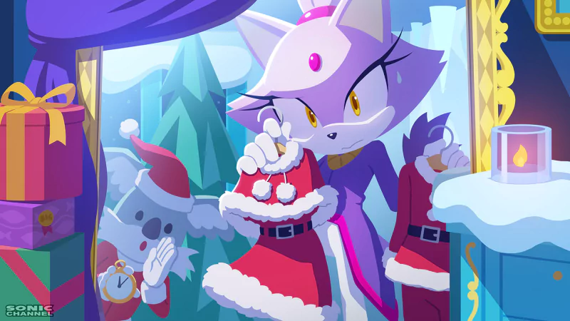 Christmas Blaze the Cat video game Sonic the Hedgehog Image