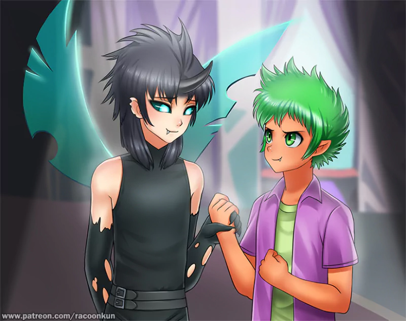 humanized Thorax (My Little Pony) Spike (My Little Pony) TV Show My Little Pony: Friendship Is Magic Image