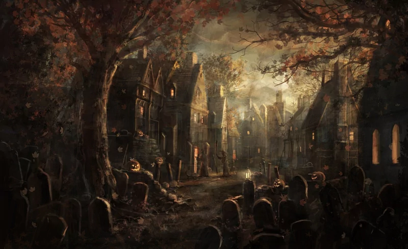fall grave pumpkin holiday halloween Image