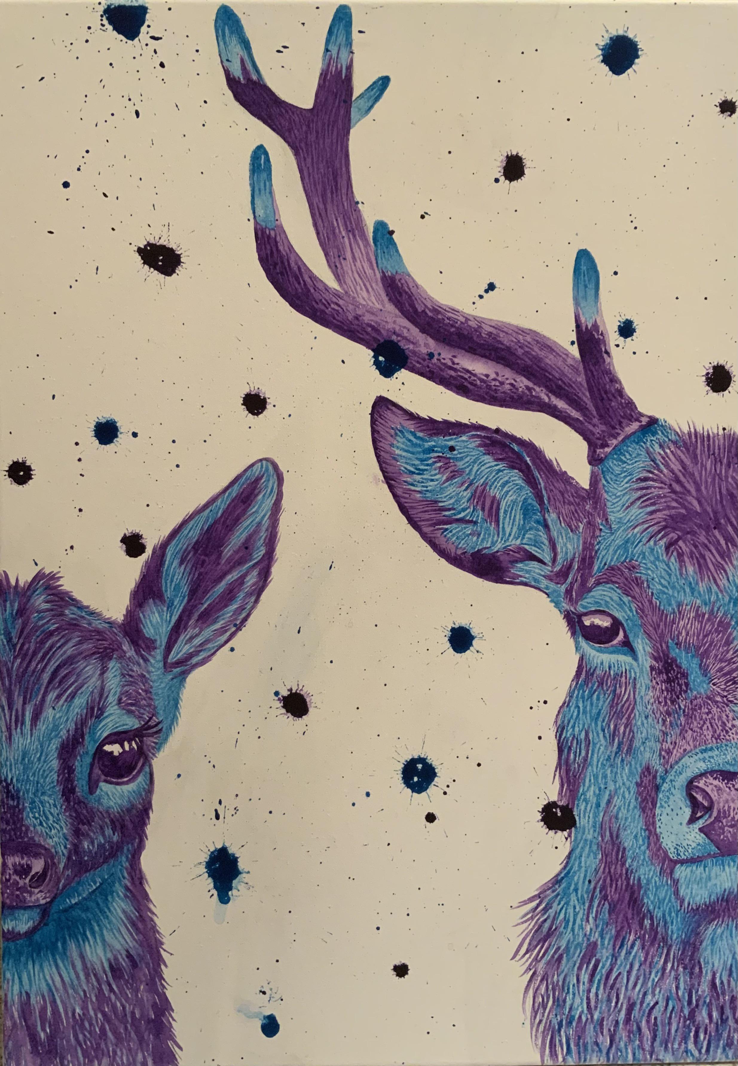 Fawn and Stag by CeceTheCattt