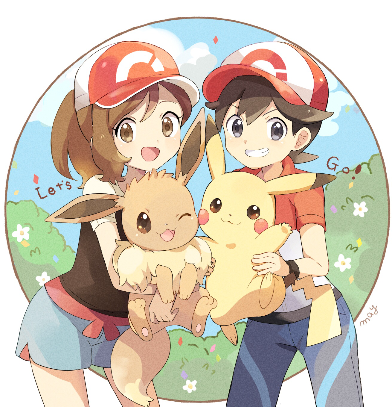 Pokémon: Let's Go Pikachu and Let's Go Eevee Art by picca_