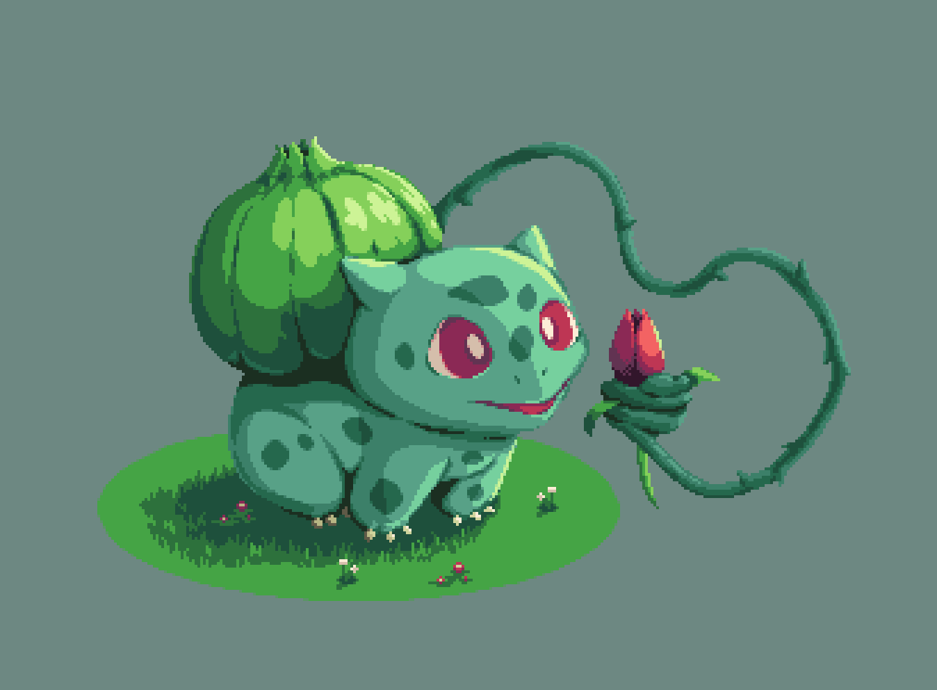Download Bulbasaur (Pokémon) Video Game Pokemon Art