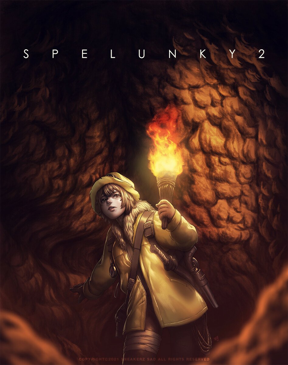 Download Video Game Spelunky 2 Spelunky Adventure Character Art Art