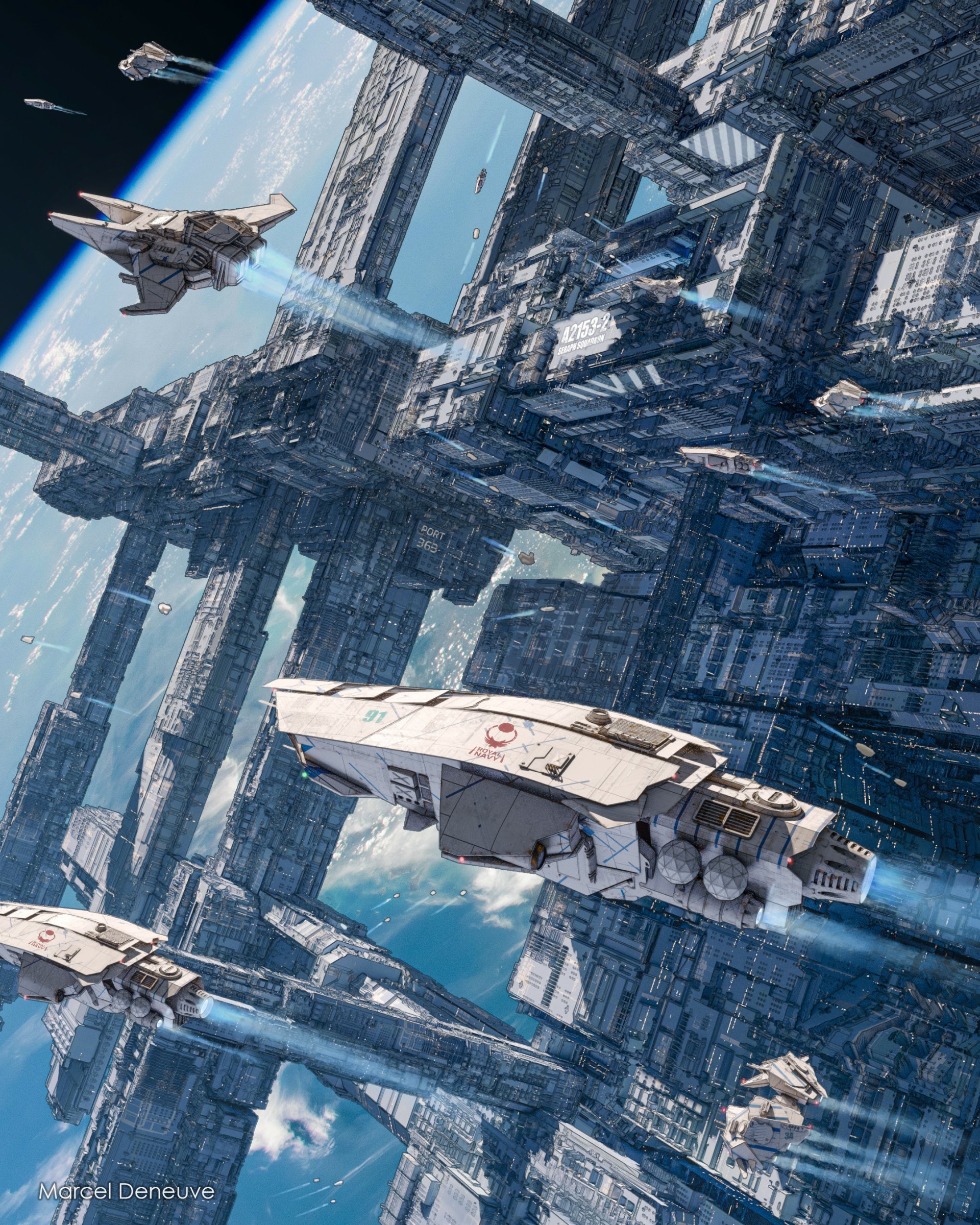 Download Sci Fi Space Station Art