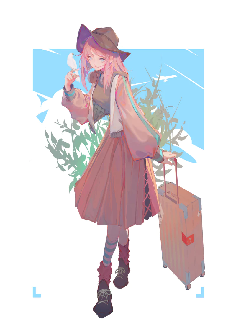 pink hair Anime girl anime girl Image