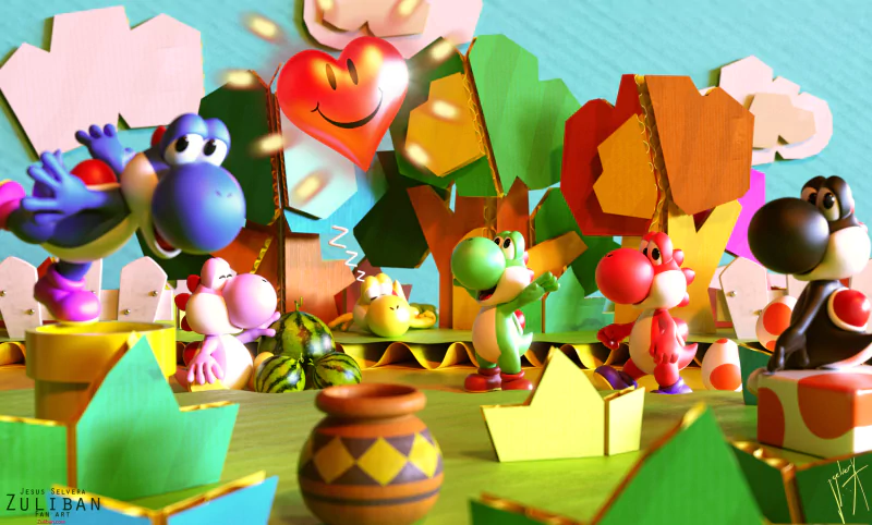 Yoshi video game Yoshi's Story Image
