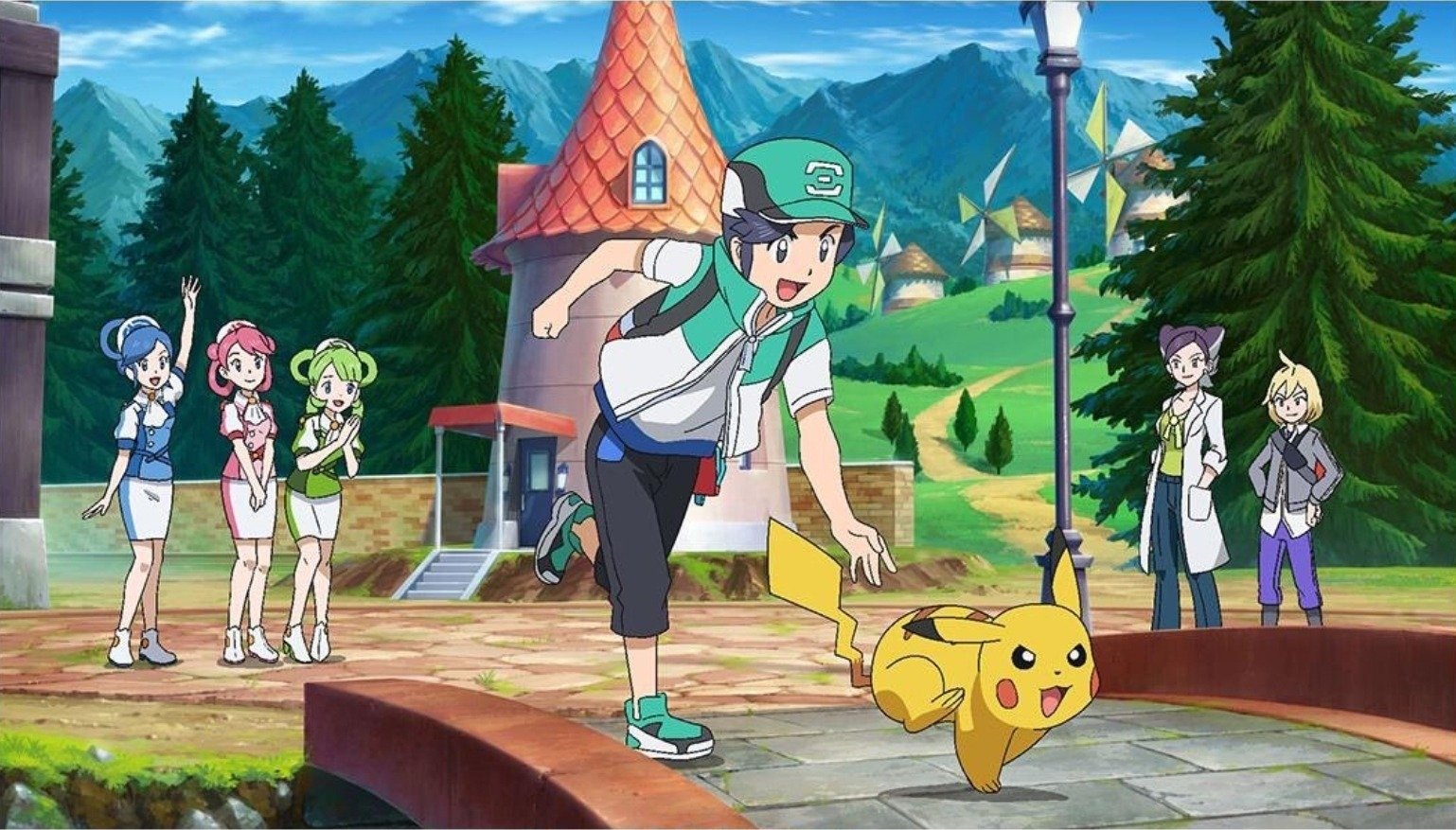 Download Nurse Joy (Pokémon) Pikachu Scottie (Pokémon) Video Game Pokémon Masters Art