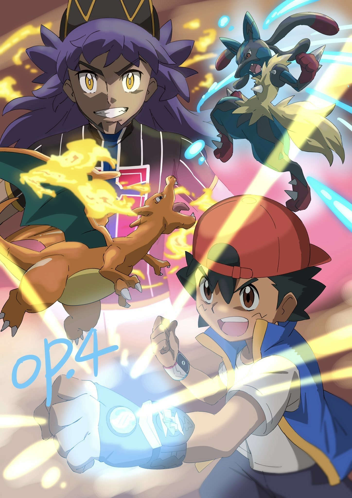 Download Mega Lucario (Pokémon) Lucario (Pokémon) Charizard (Pokémon) Ash Ketchum Leon (Pokémon) Anime Pokemon Art
