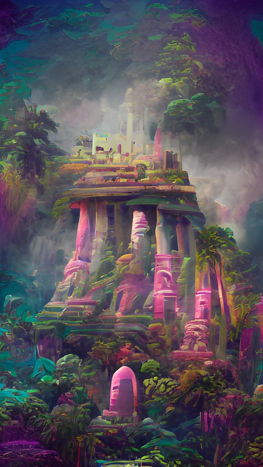 Download Mystic Jungle Fantasy Temple Art by Yasser Maatir