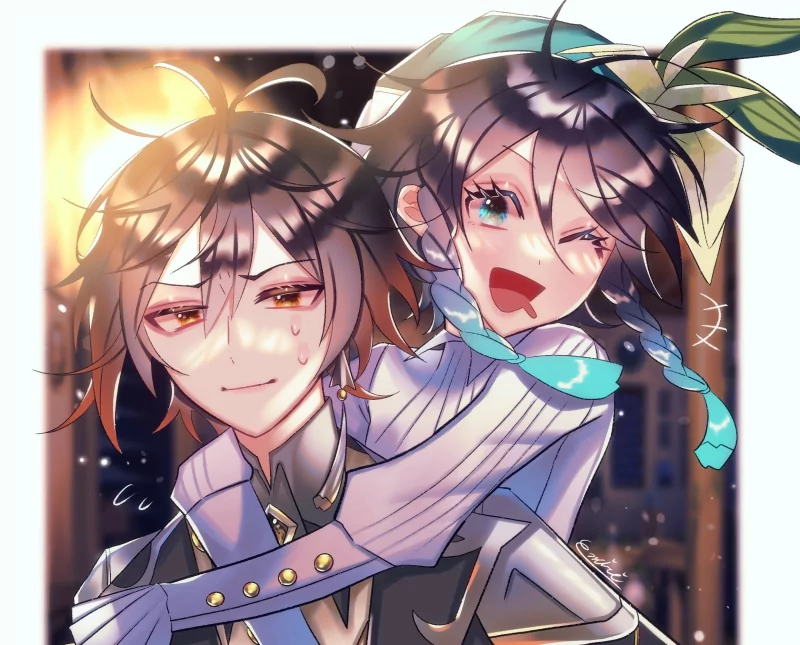 Zhongli (Genshin Impact) Venti (Genshin Impact) video game Genshin Impact Image