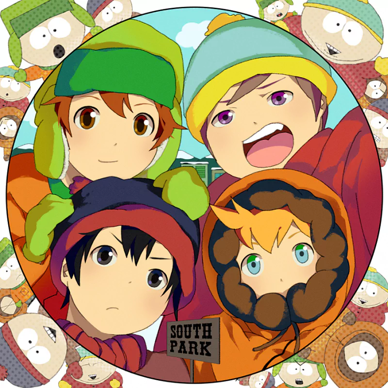 Kyle Broflovski Kenny McCormick Eric Cartman Stan Marsh TV Show South Park Image