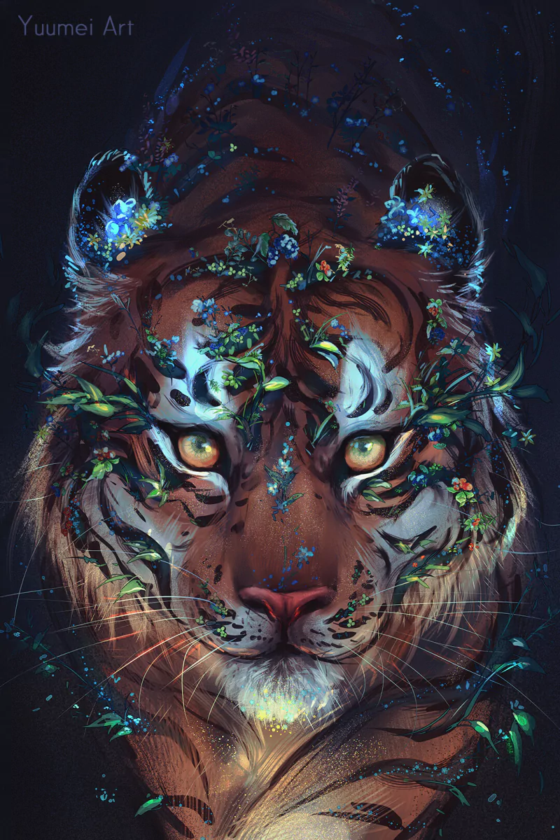 Animal tiger Digital Art nature Wildlife Image