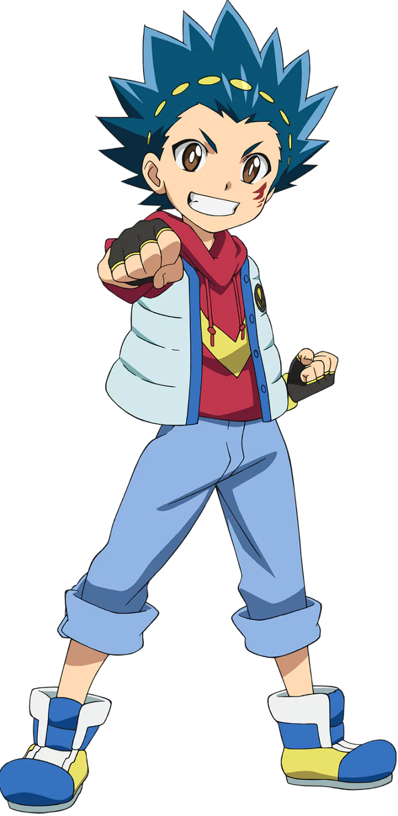 blue hair smile Valt Aoi Anime Beyblade Burst Image