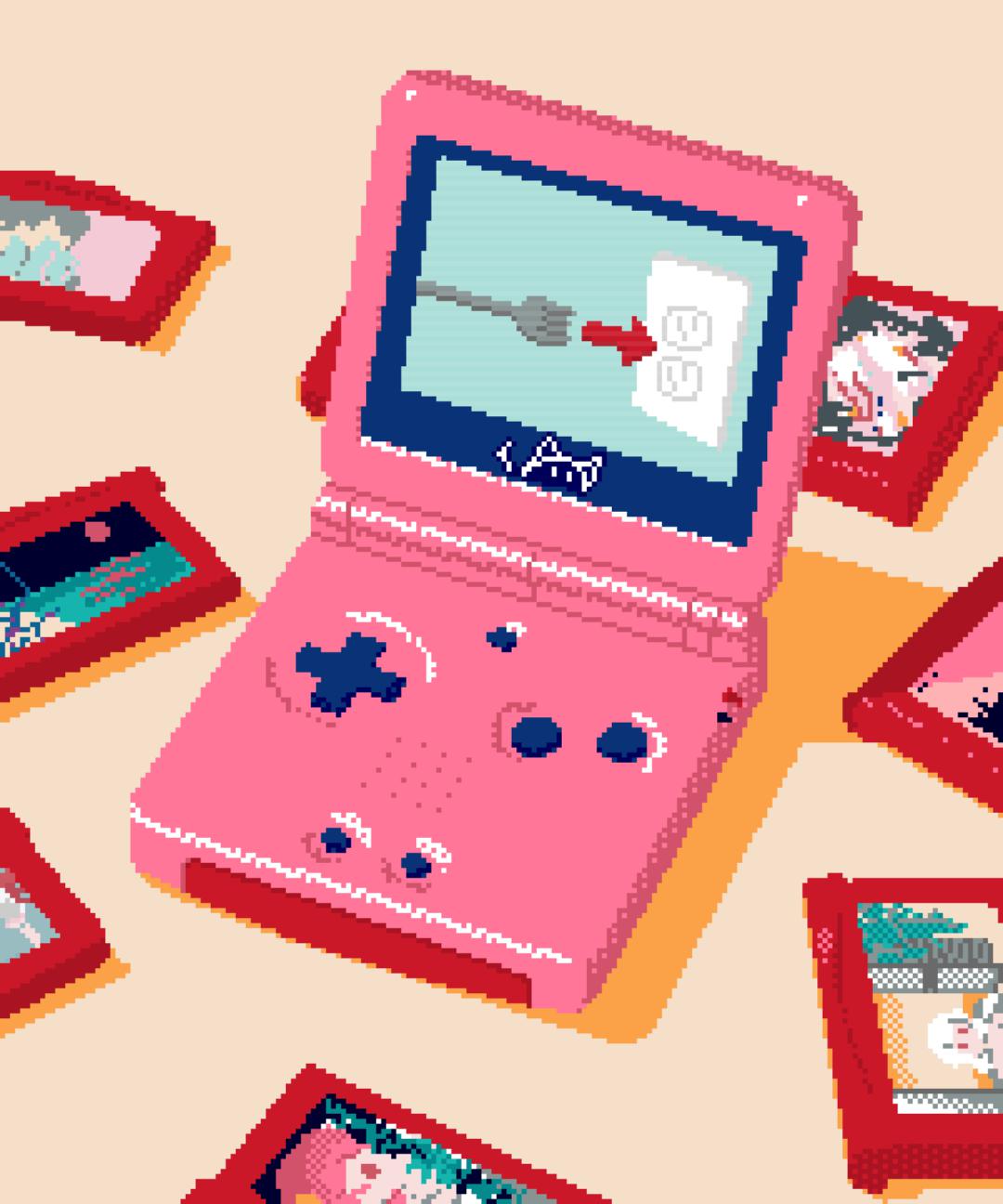 Gameboy Advance SP Printable Artwork Retro Video Game 