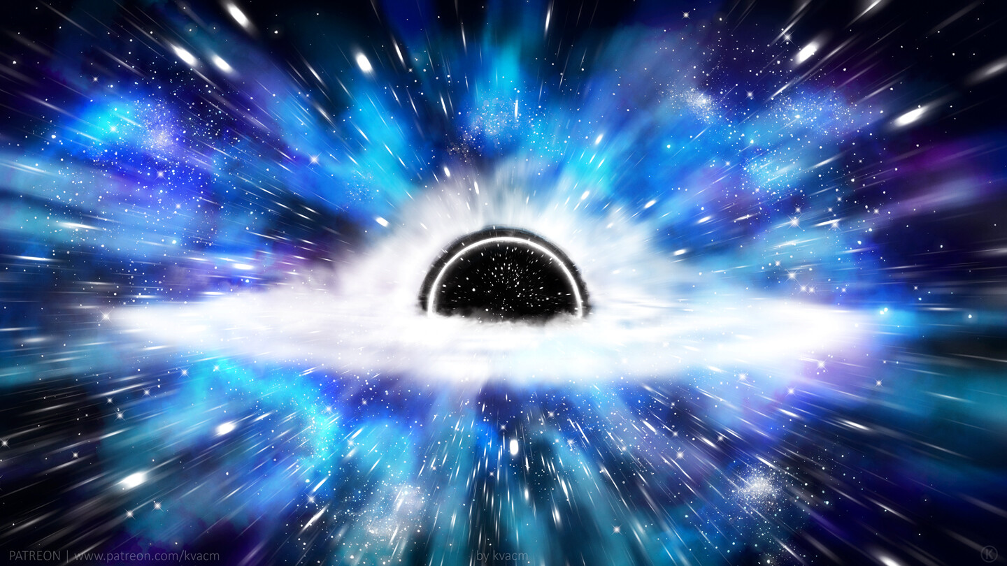 Sci Fi Black Hole Art by Michal Kváč
