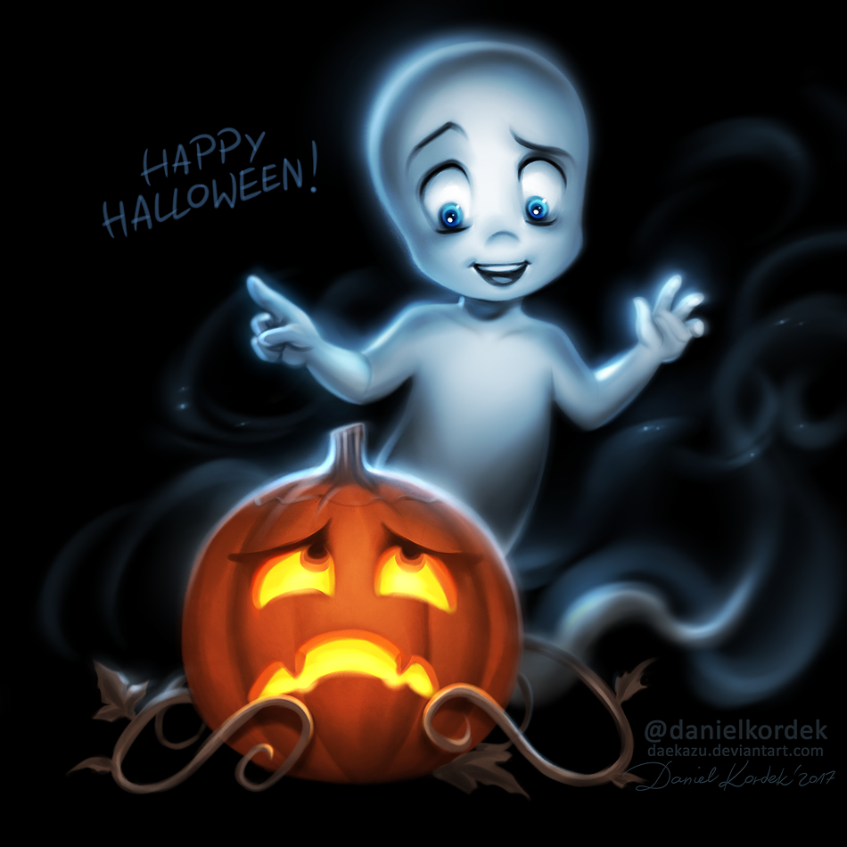 Download Pumpkin Halloween Ghost Casper Mcfadden Movie Casper Art