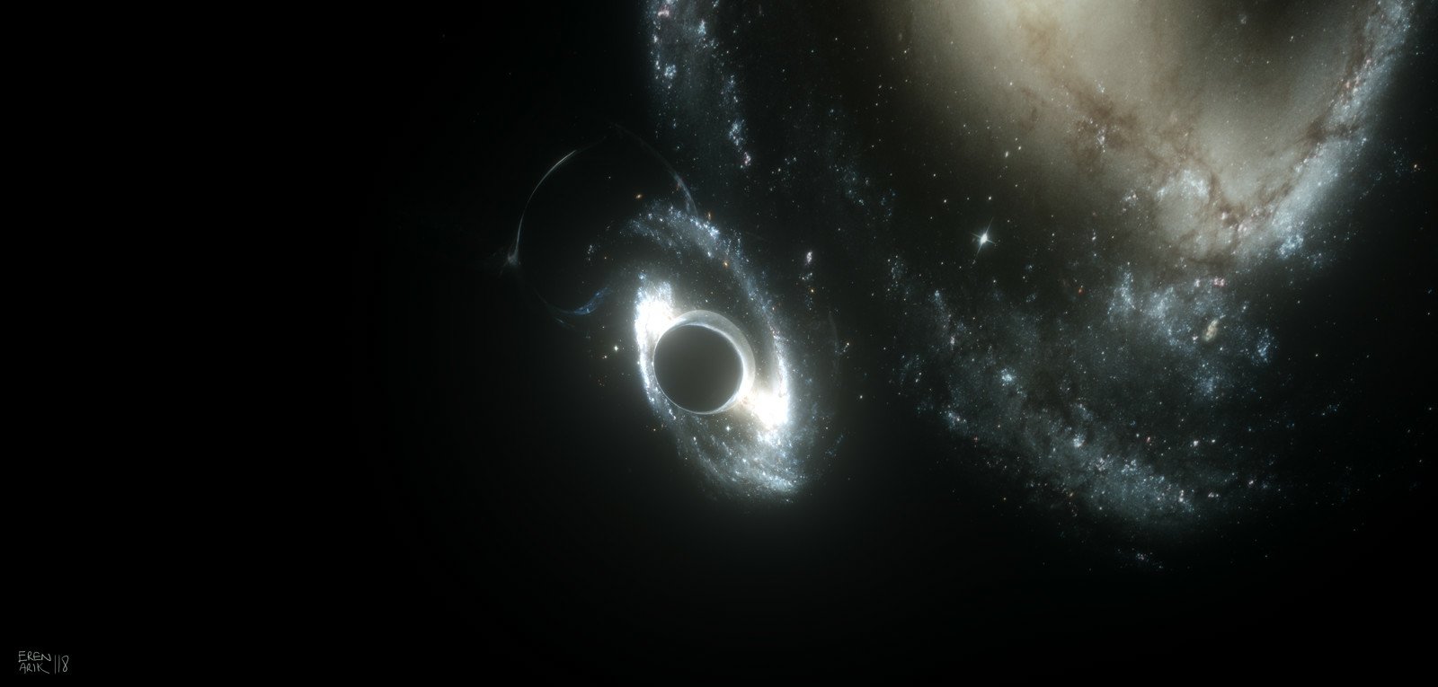 Download Sci Fi Black Hole Galaxy Space Cosmic Art