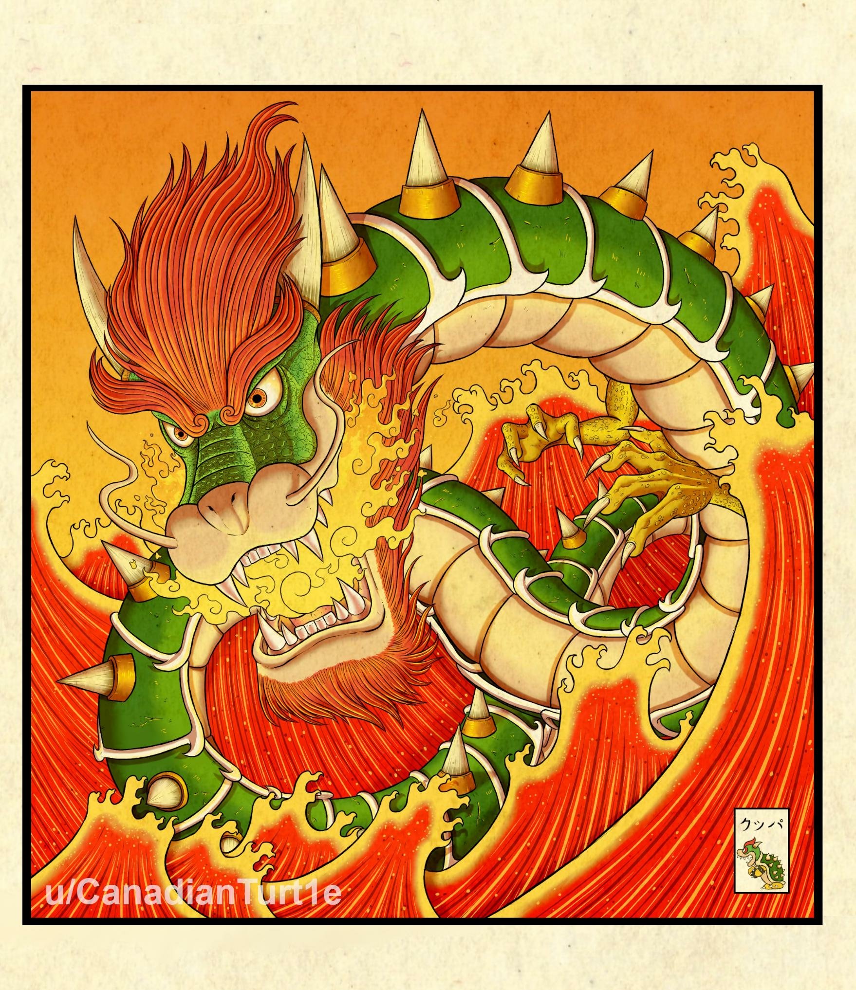 Download Bowser Video Game Mario Bros. Dragon Illustration Art