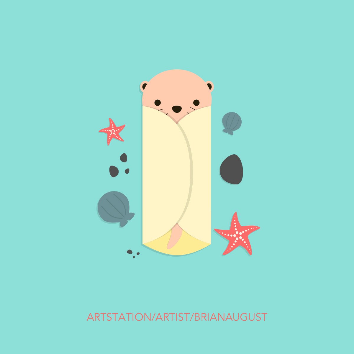 Download Food Burrito Otter Cartoon Marine Life Art