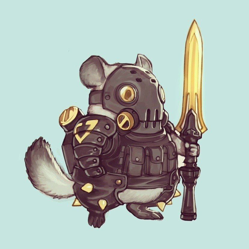 Download Animal Chinchilla Character Design Fantasy Armored Animal Fantasy Animal Art