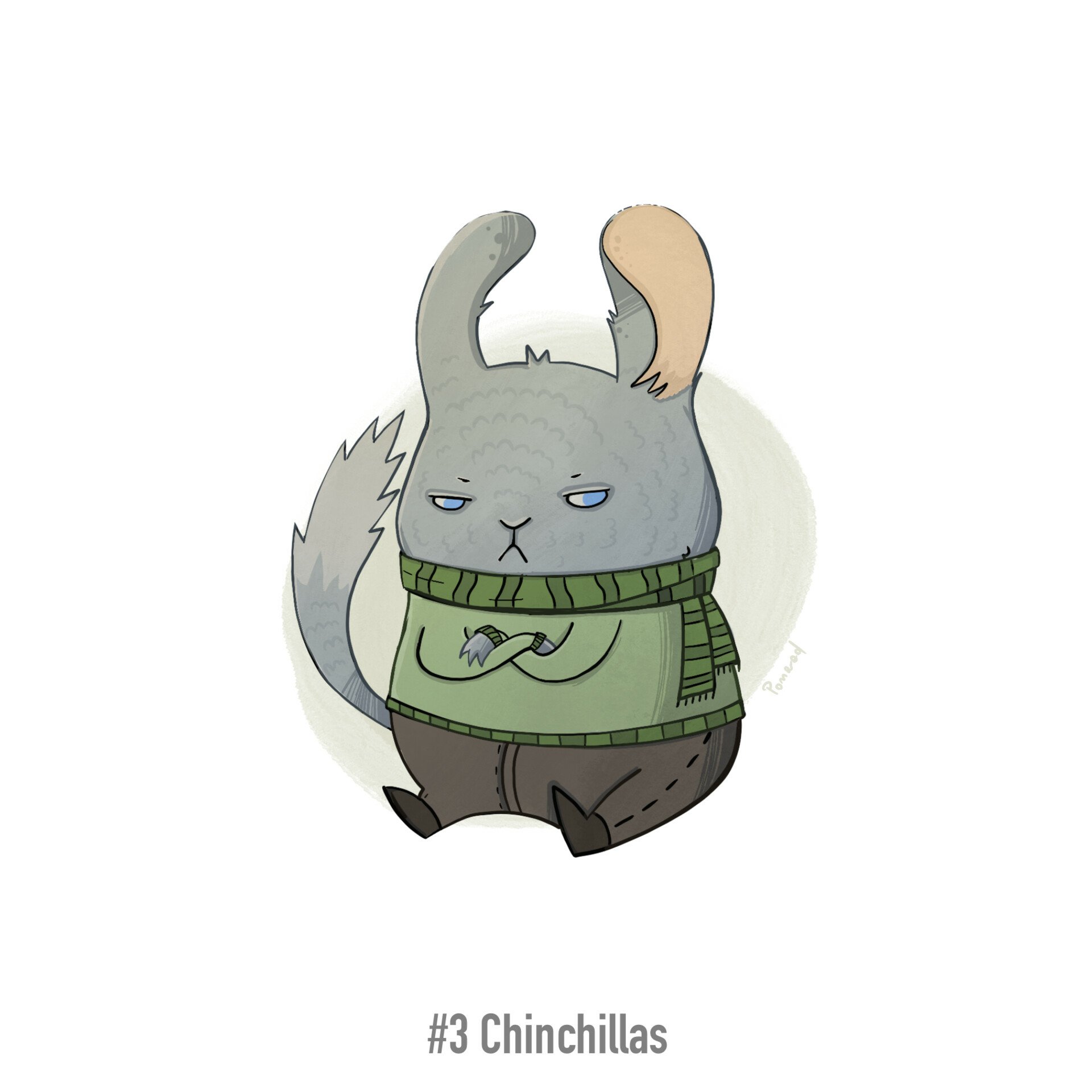 Download Animal Chinchilla Cartoon Illustration Cute Art