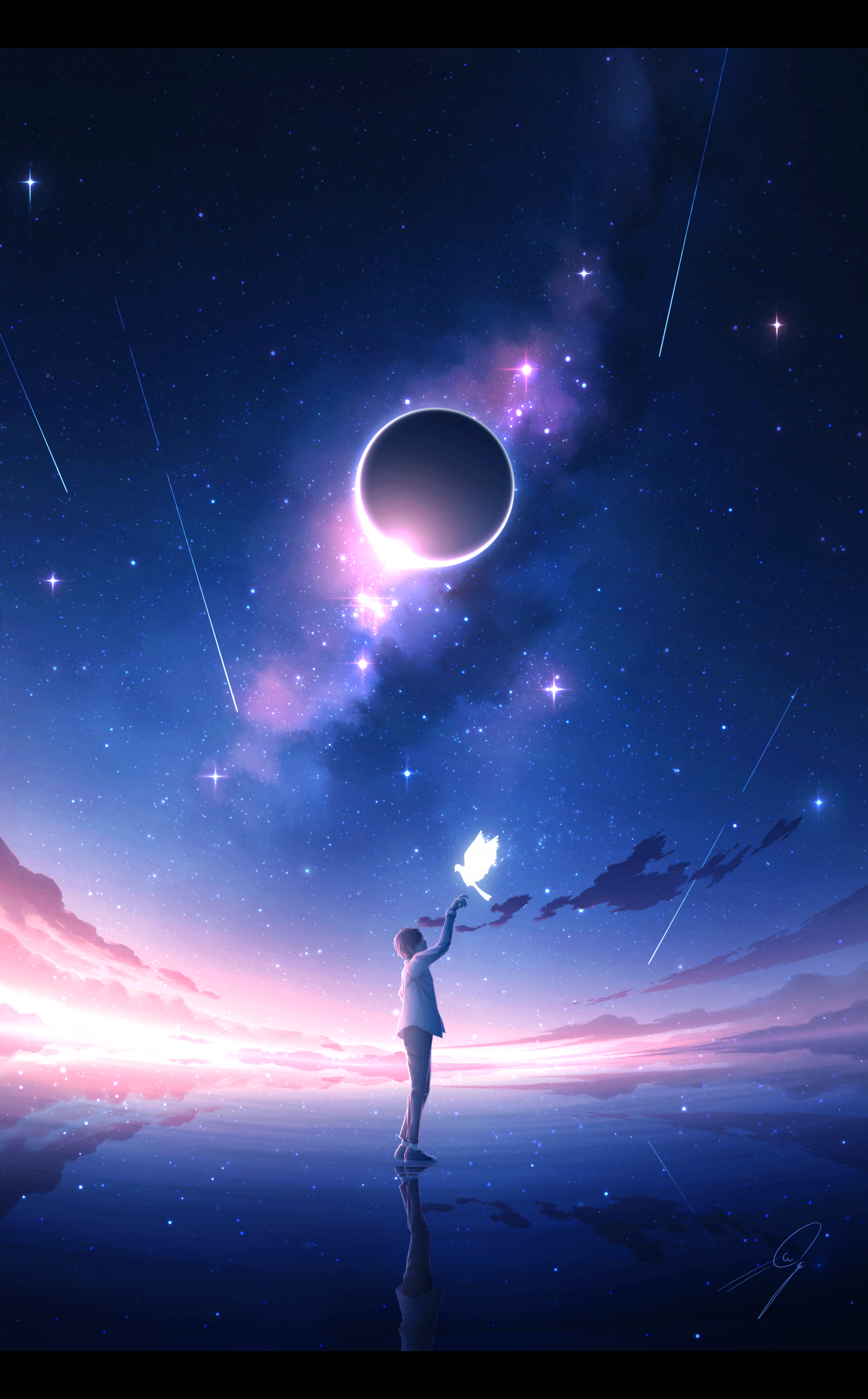 Download Starry Sky Anime Boy Anime Boy Art