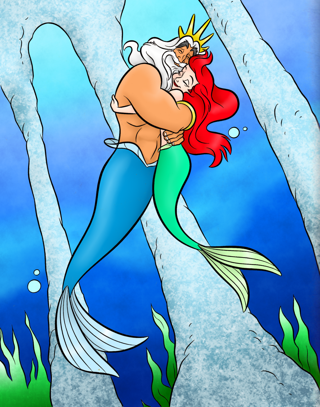 Download King Triton Ariel (The Little Mermaid) Movie The Little Mermaid (1989) Art