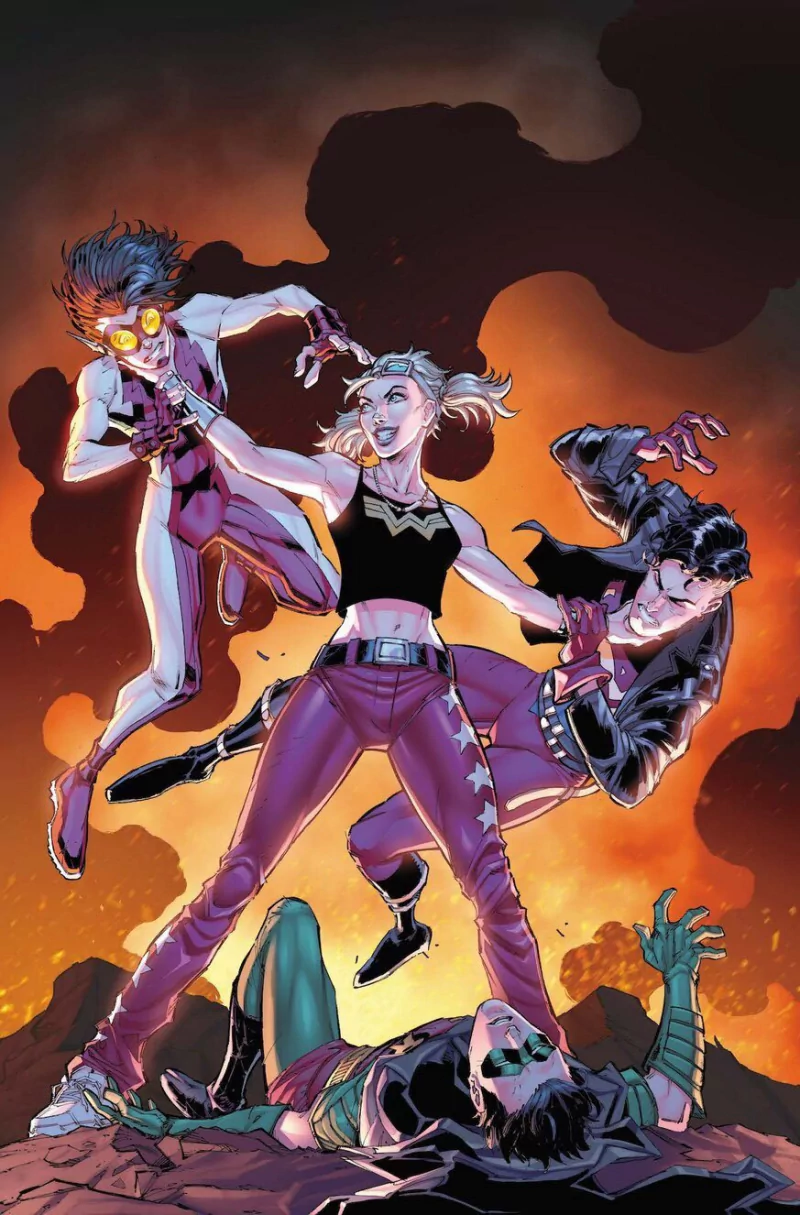 Tim Drake Robin (DC Comics) Superboy Bart Allen Impulse (DC Comics) Cassandra Sandsmark Wonder Girl Comic Young Justice Image