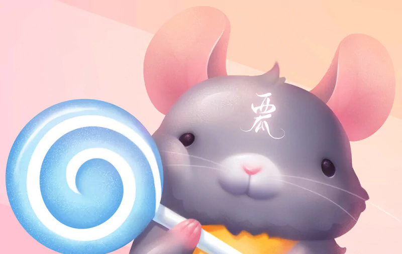 Animal Chinchilla cute mouse candy cartoon Image