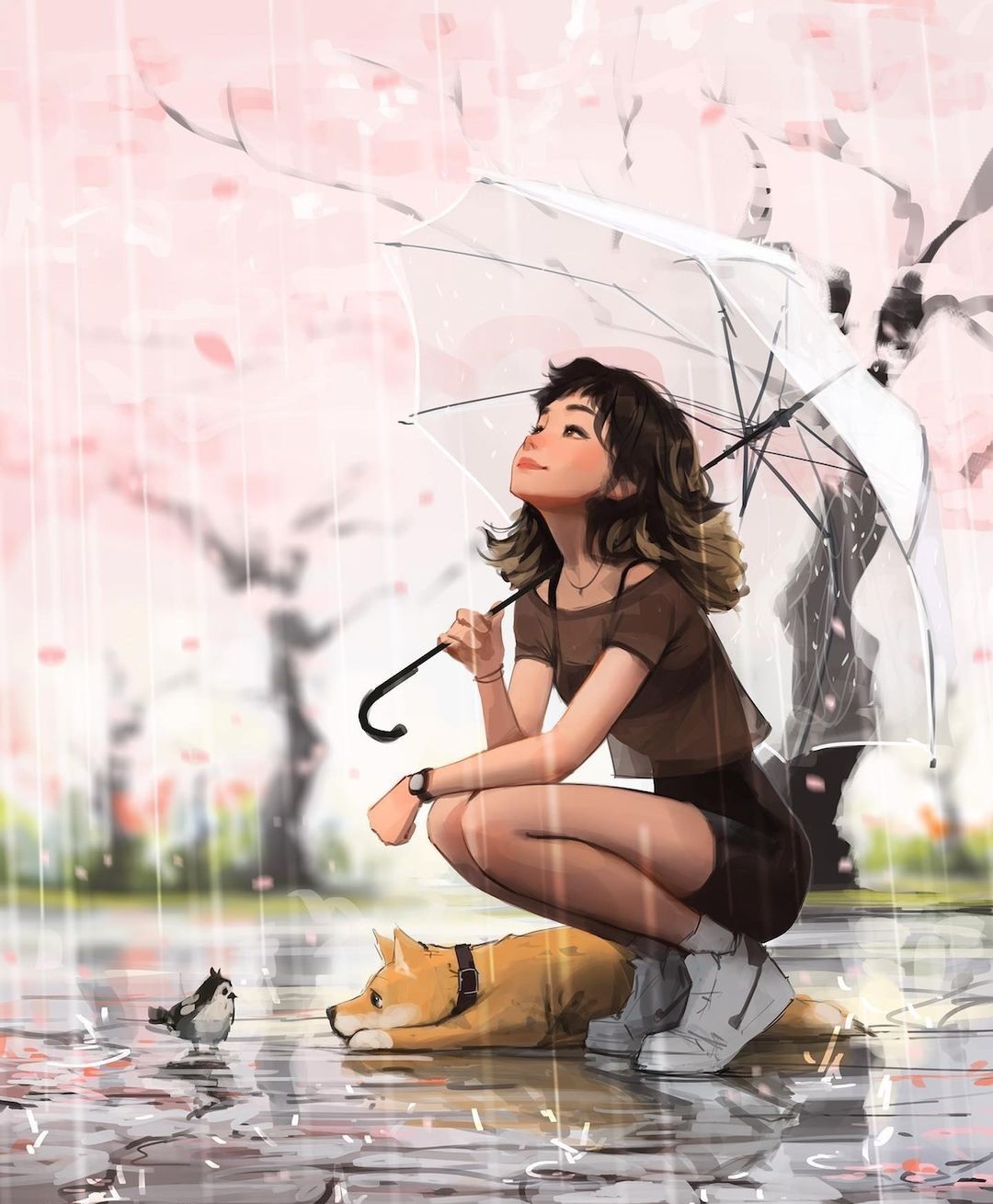 Enjoying the Rain by Sam Yang
