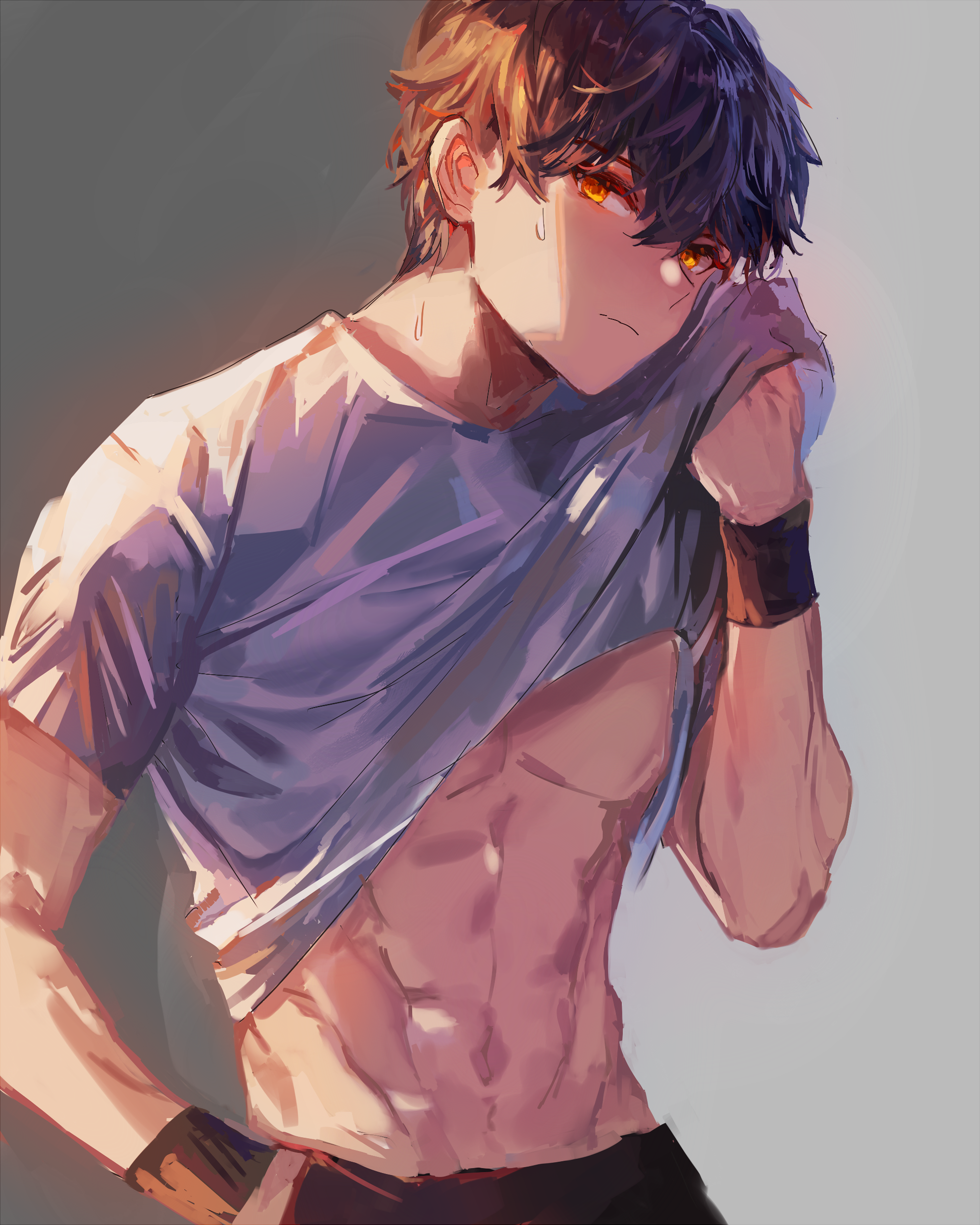 AI Art Generator Hot anime guy with abs