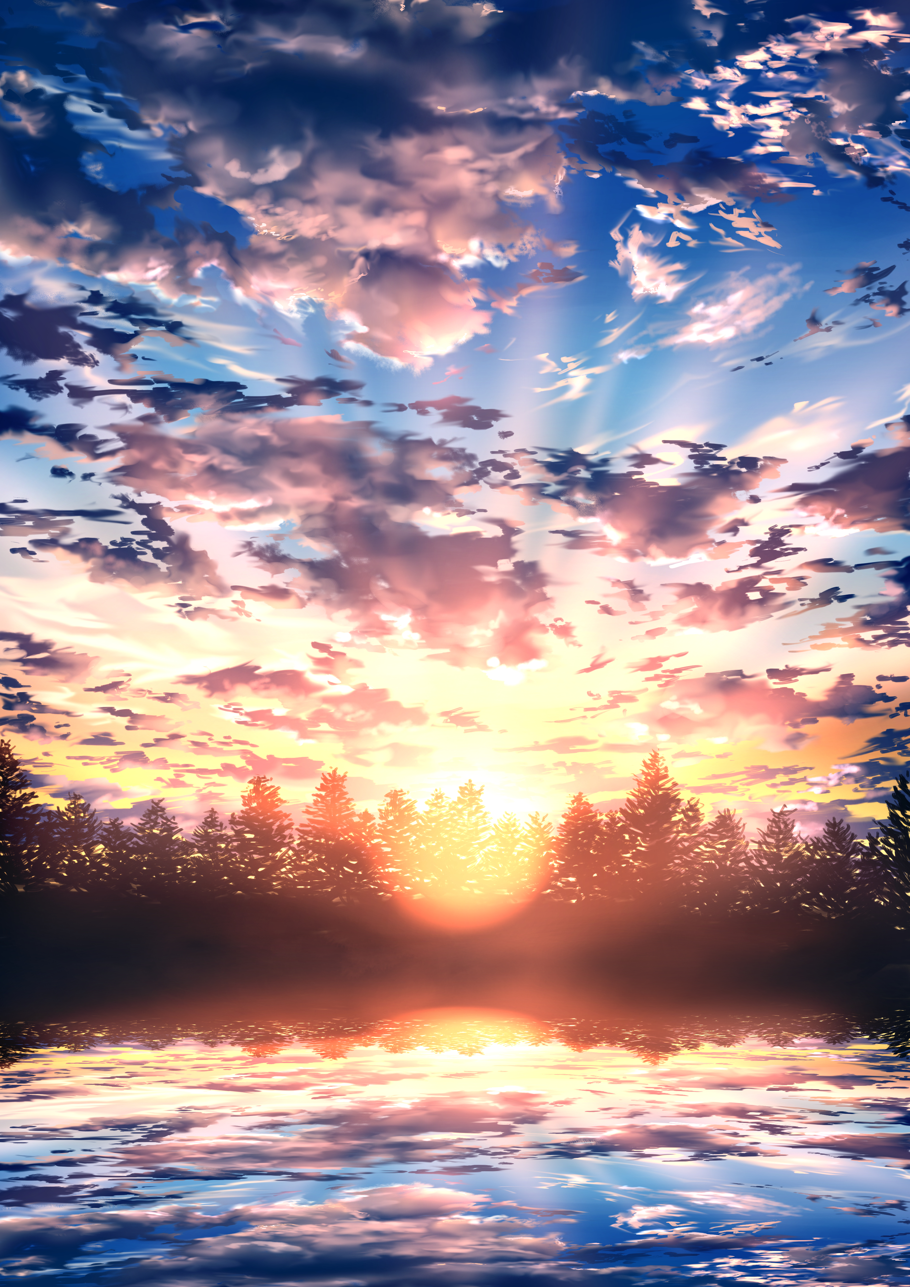 Anime Sunrise Art