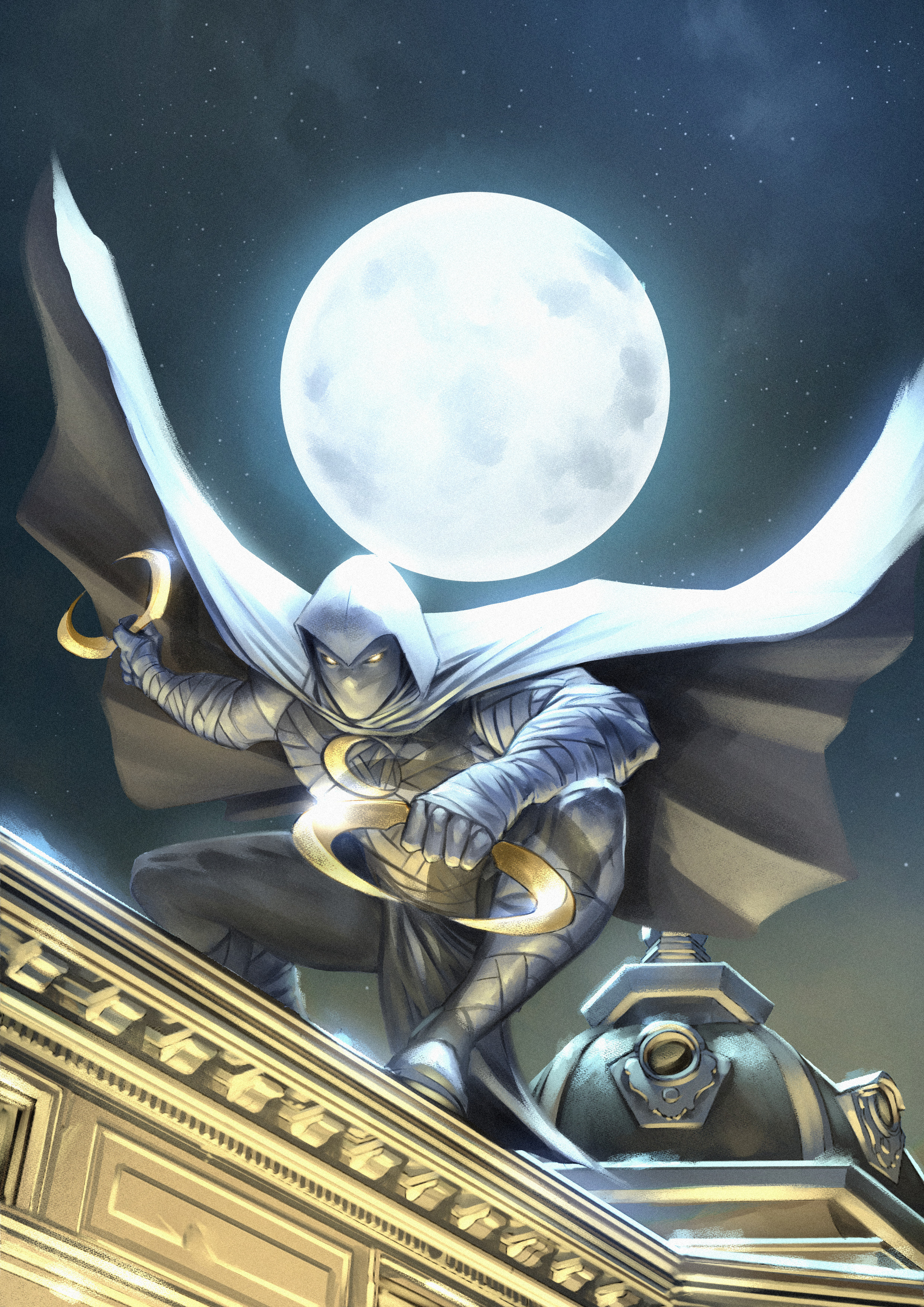 Moon Knight Art by DumbOldSpider LLC