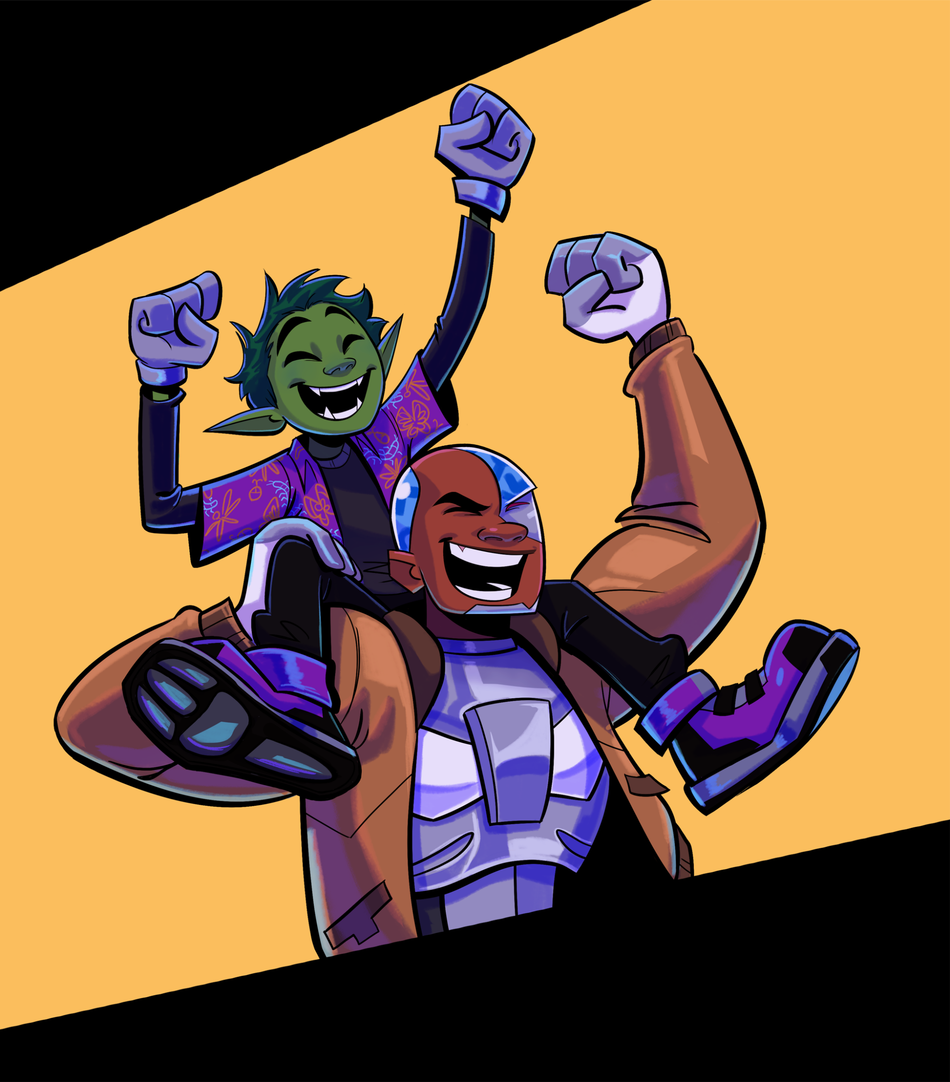 Download Victor Stone Garfield Logan Cyborg (DC Comics) Beast Boy TV Show Teen Titans Art