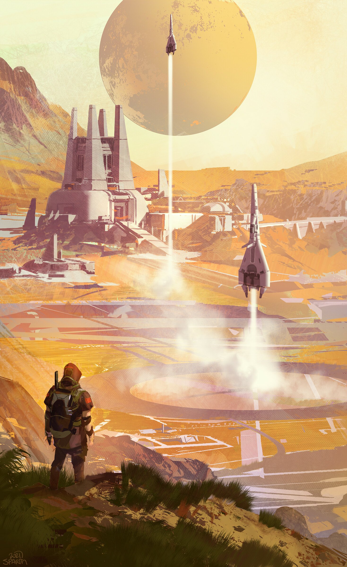 Download Sci Fi Spaceport Art