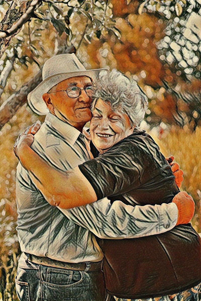 hug couple artistic love Image