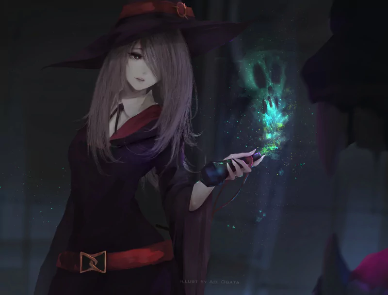 hat magic Anime girl anime girl Image