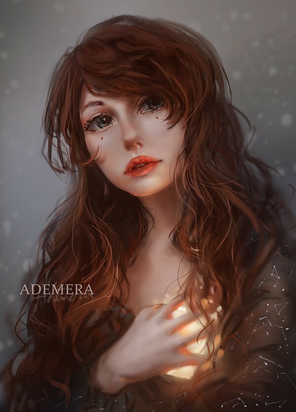 Download Winter Portrait Woman Fantasy Girl Art by Ademera