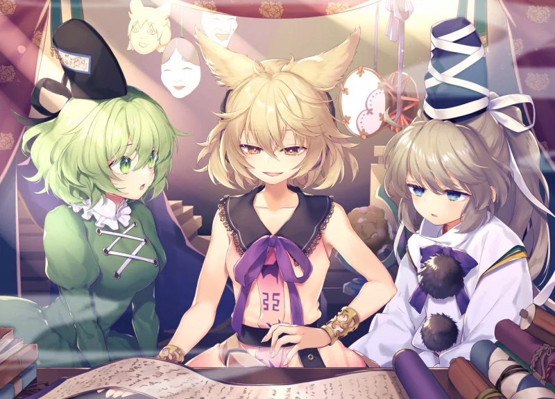 Mononobe No Futo Toyosatomimi no Miko Soga no Tojiko Anime Touhou Image