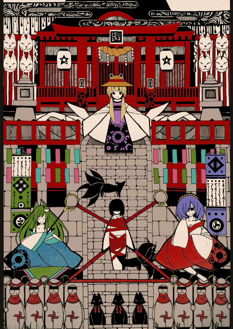 Kanako Yasaka Sanae Kochiya Suwako Moriya Anime Touhou Image