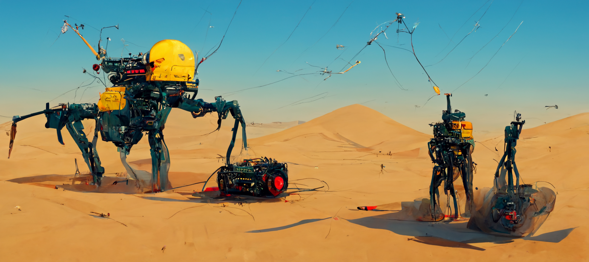 Robots in Desert by hamzablogger