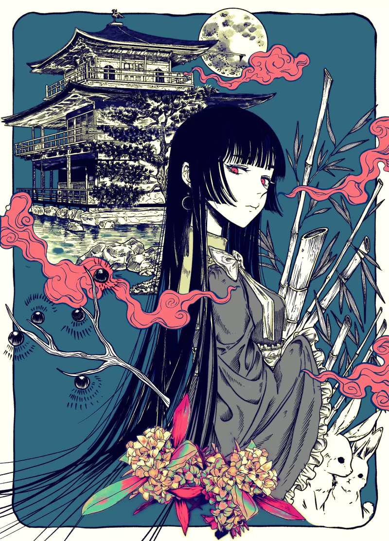 Kaguya Houraisan Anime Touhou Image